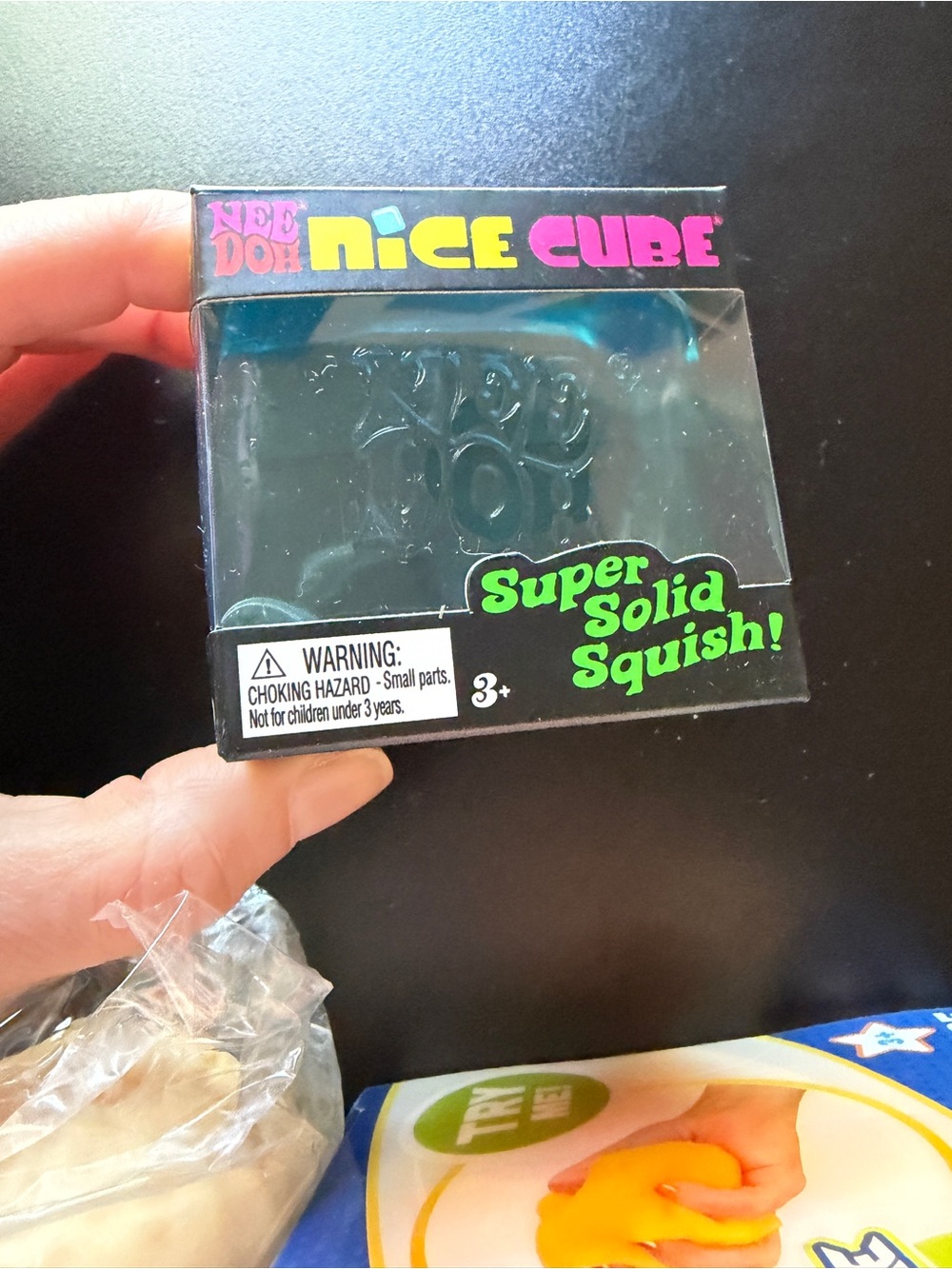 Lot of 3 New Jumbo Squishy Peanut Squeeze Cheese Nee Doh Nice Cube Toymendous - Picture 5 of 7
